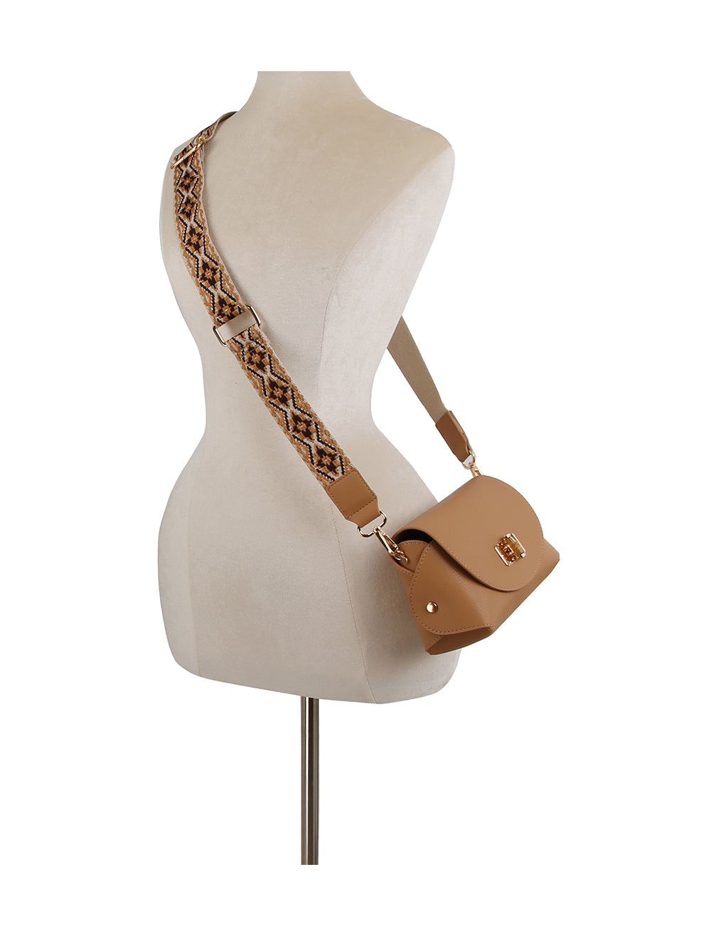 Front Flap Shoulder Bag With Guitar Strap by hfstylish