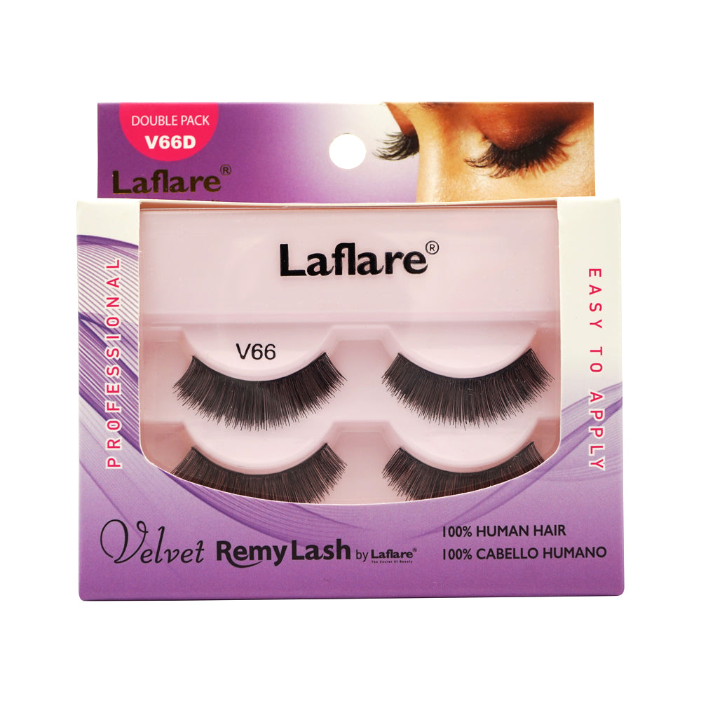 LAFLARE Velvet Remy Lash - Double Packs - V66D