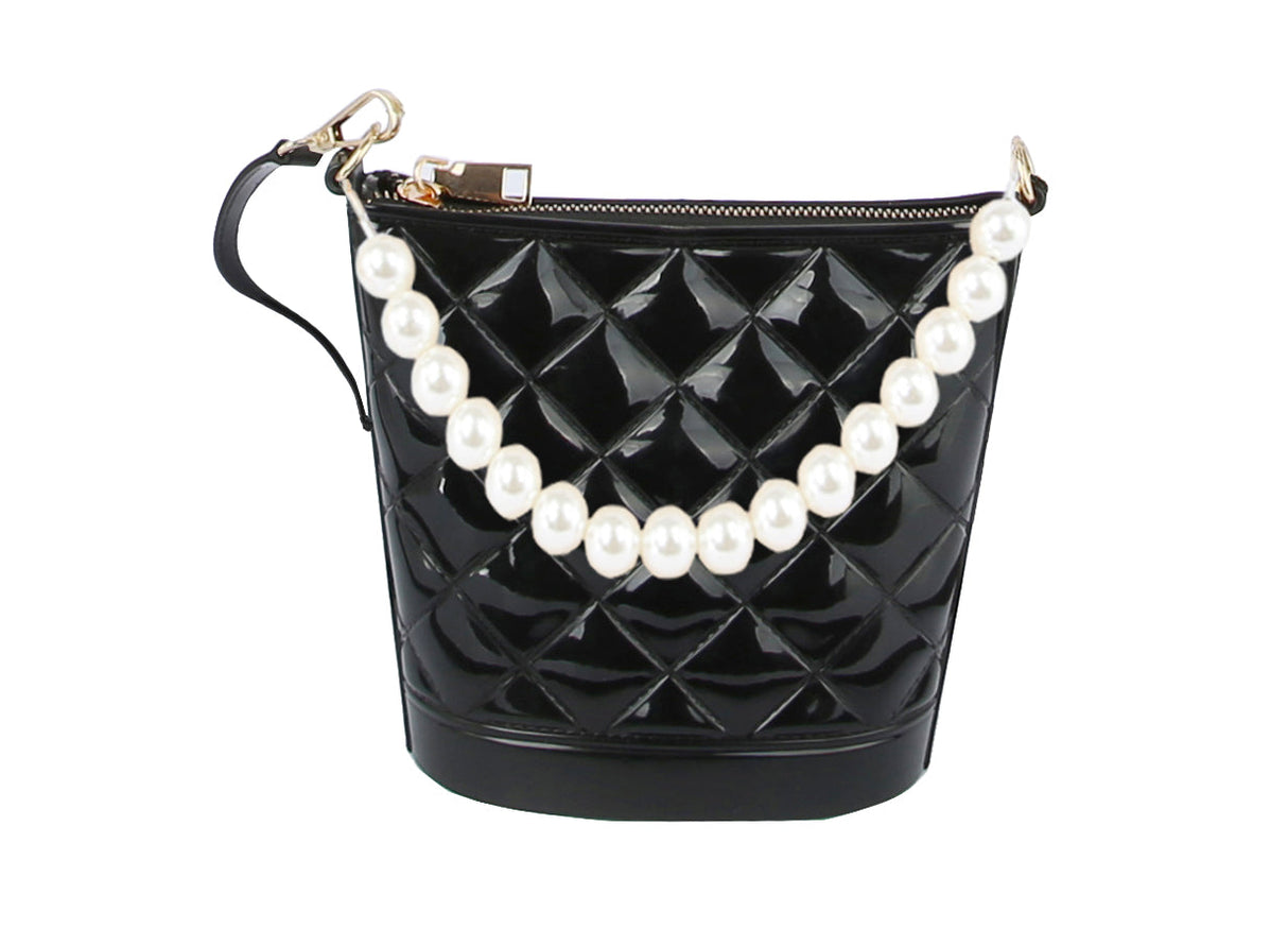 Pearl Handle Crossbody Satchel Handbag by hfstylish