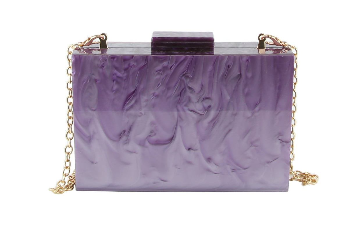 Multi Color Acrylic Evening Cocktail Clutch Purse by hfstylish