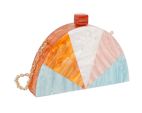 Multi Color Acrylic Clutch Wedding Evening Purse by hfstylish