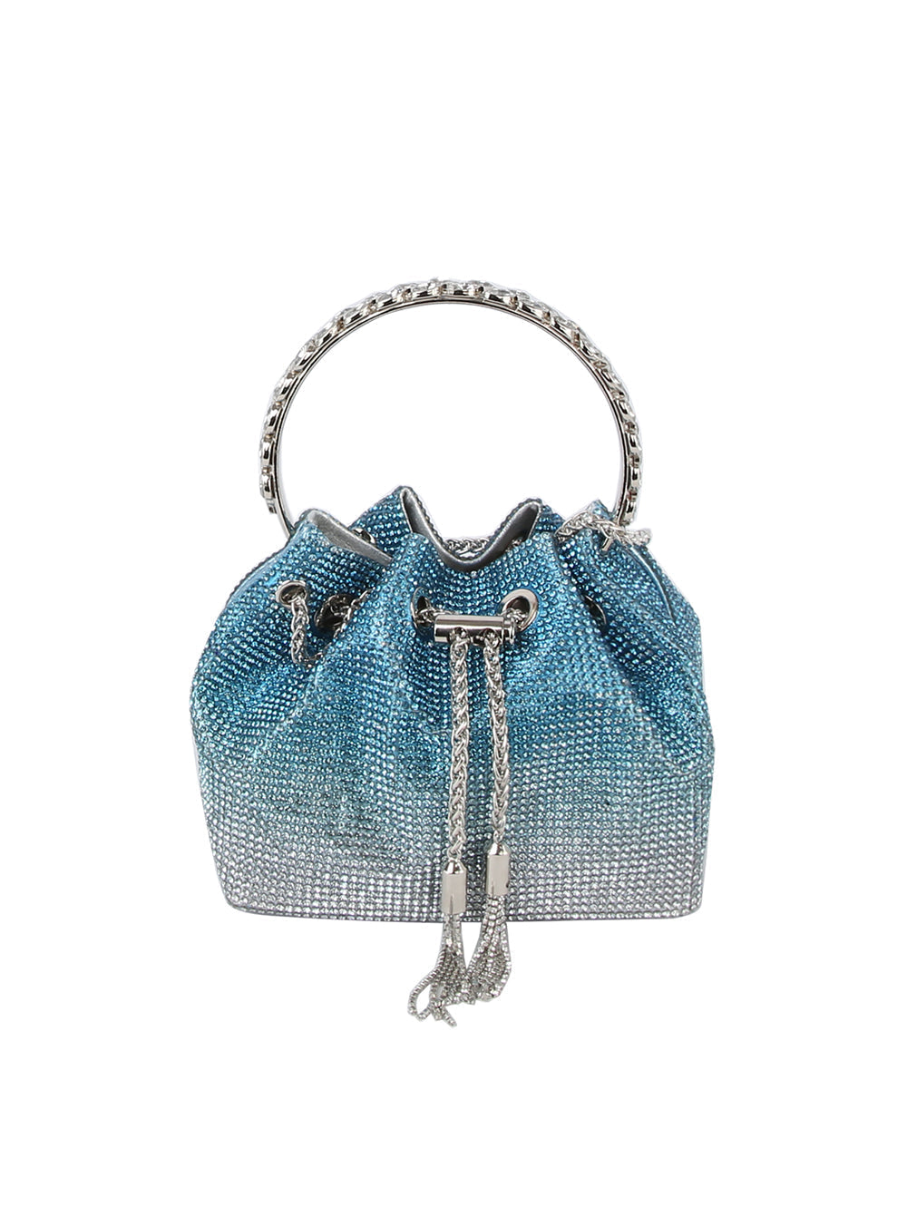 Gradation pattern rhinestone covered petite Evening Bag by hfstylish