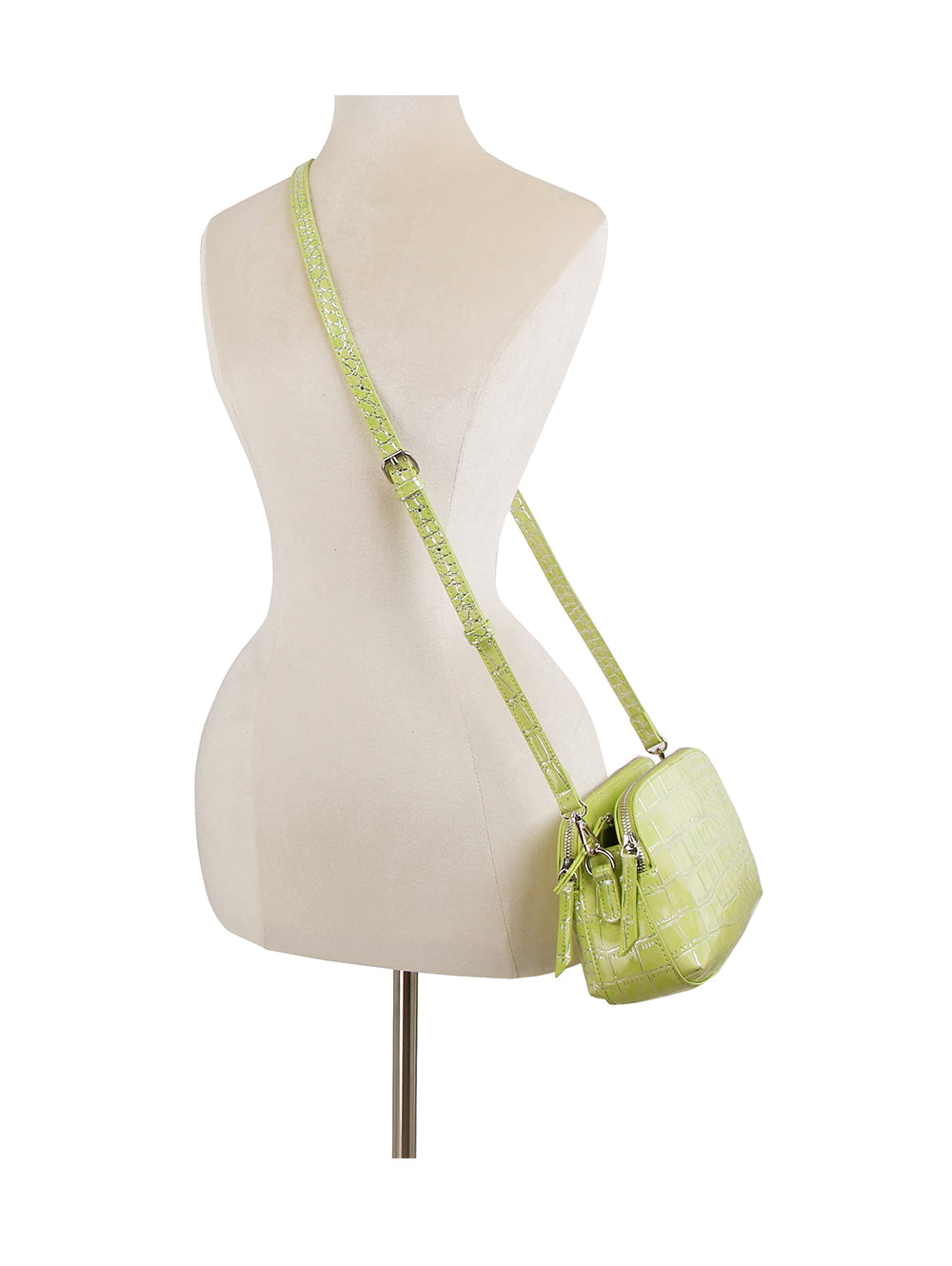 Alligator Embossed Crossbody Sling by hfstylish