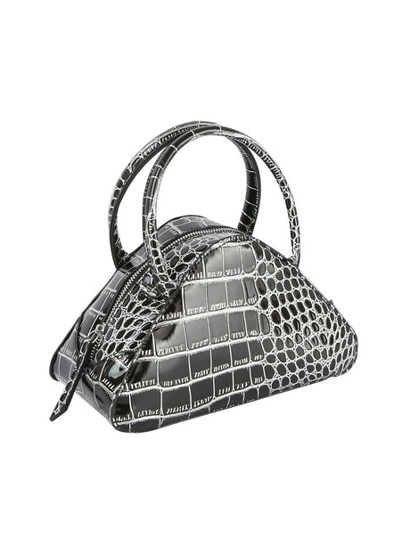 Alligator Embossed Triangle Hand Tote by hfstylish