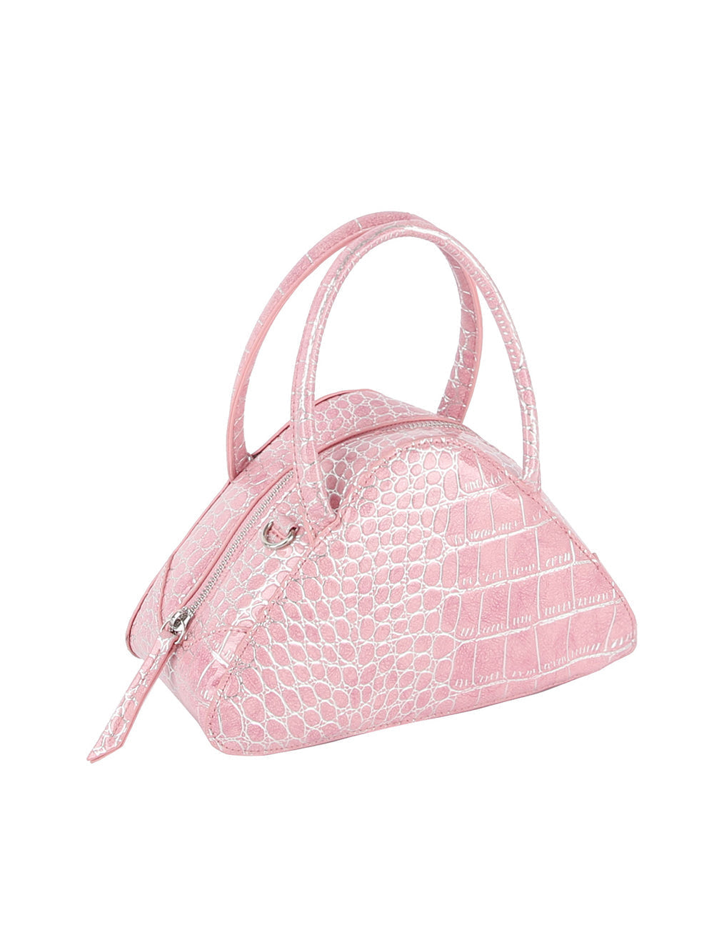 Alligator Embossed Triangle Hand Tote by hfstylish