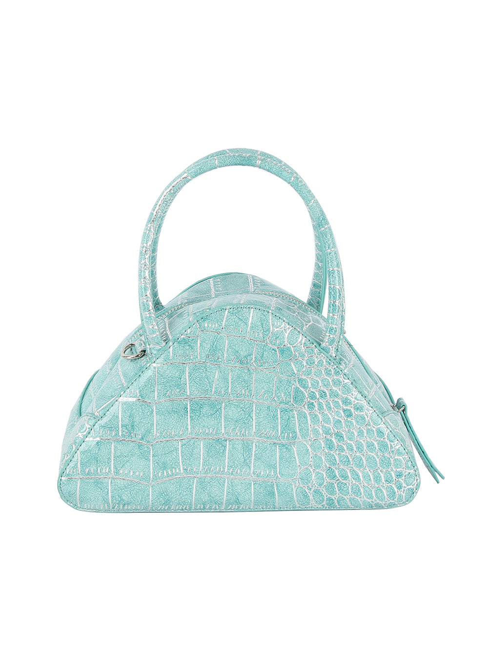 Alligator Embossed Triangle Hand Tote by hfstylish