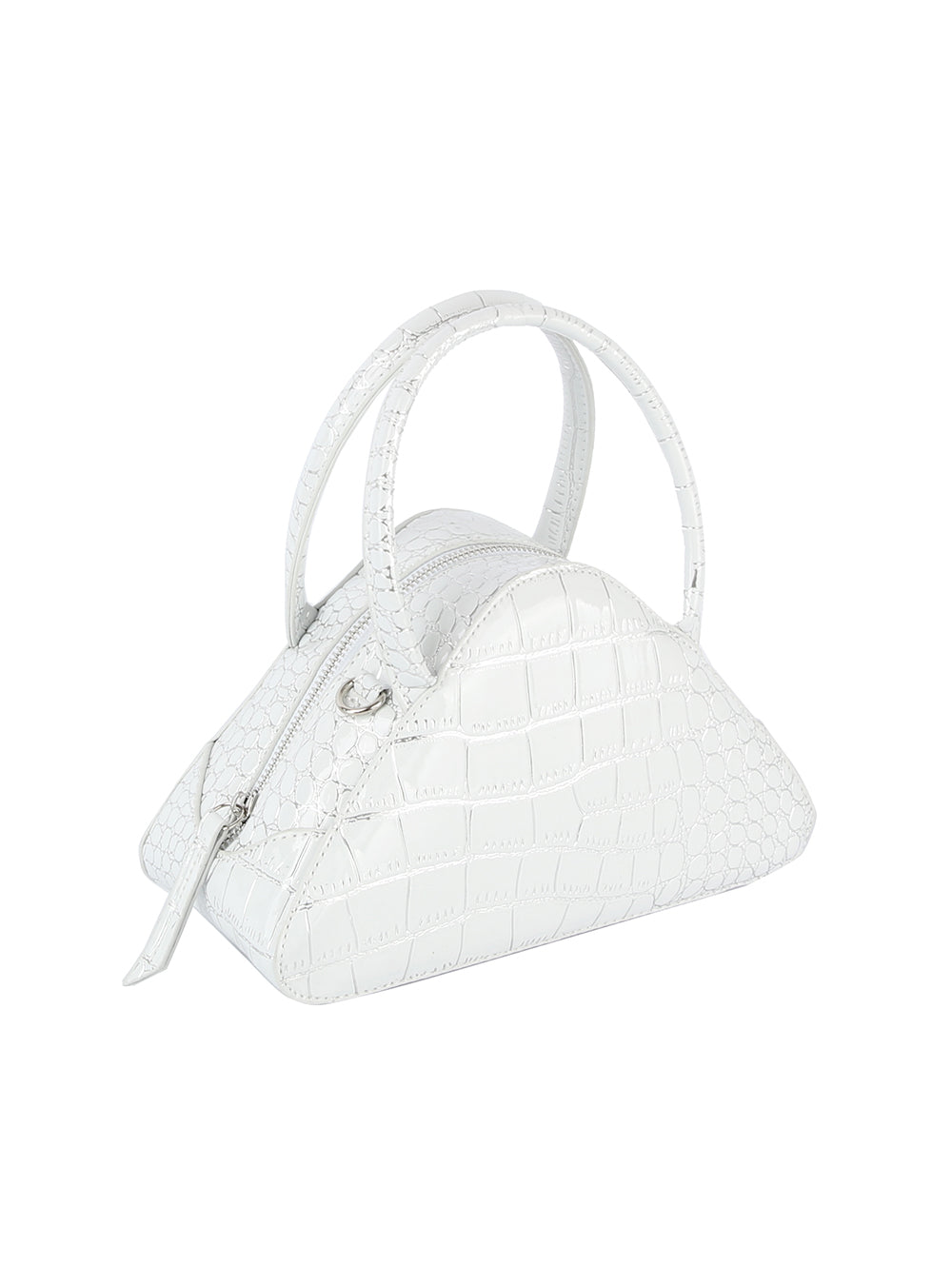 Alligator Embossed Triangle Hand Tote by hfstylish