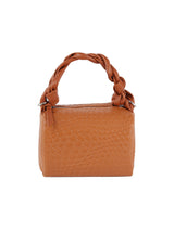 Braided handle leather bag by hfstylish