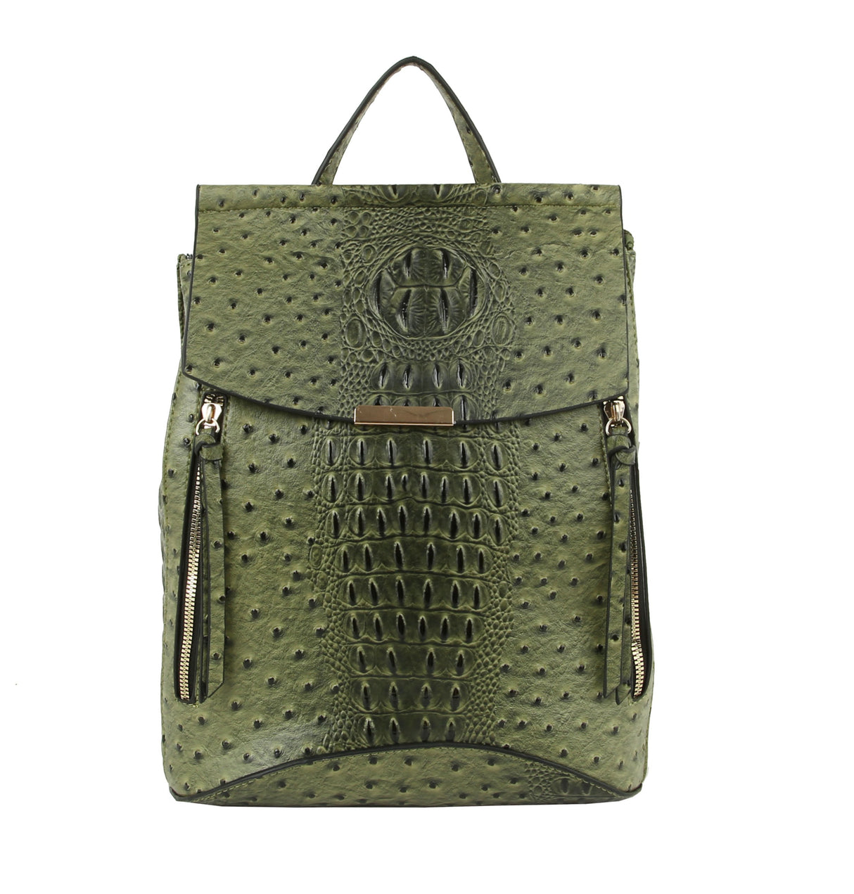 Ostrich Croc Convertible Backpack by hfstylish