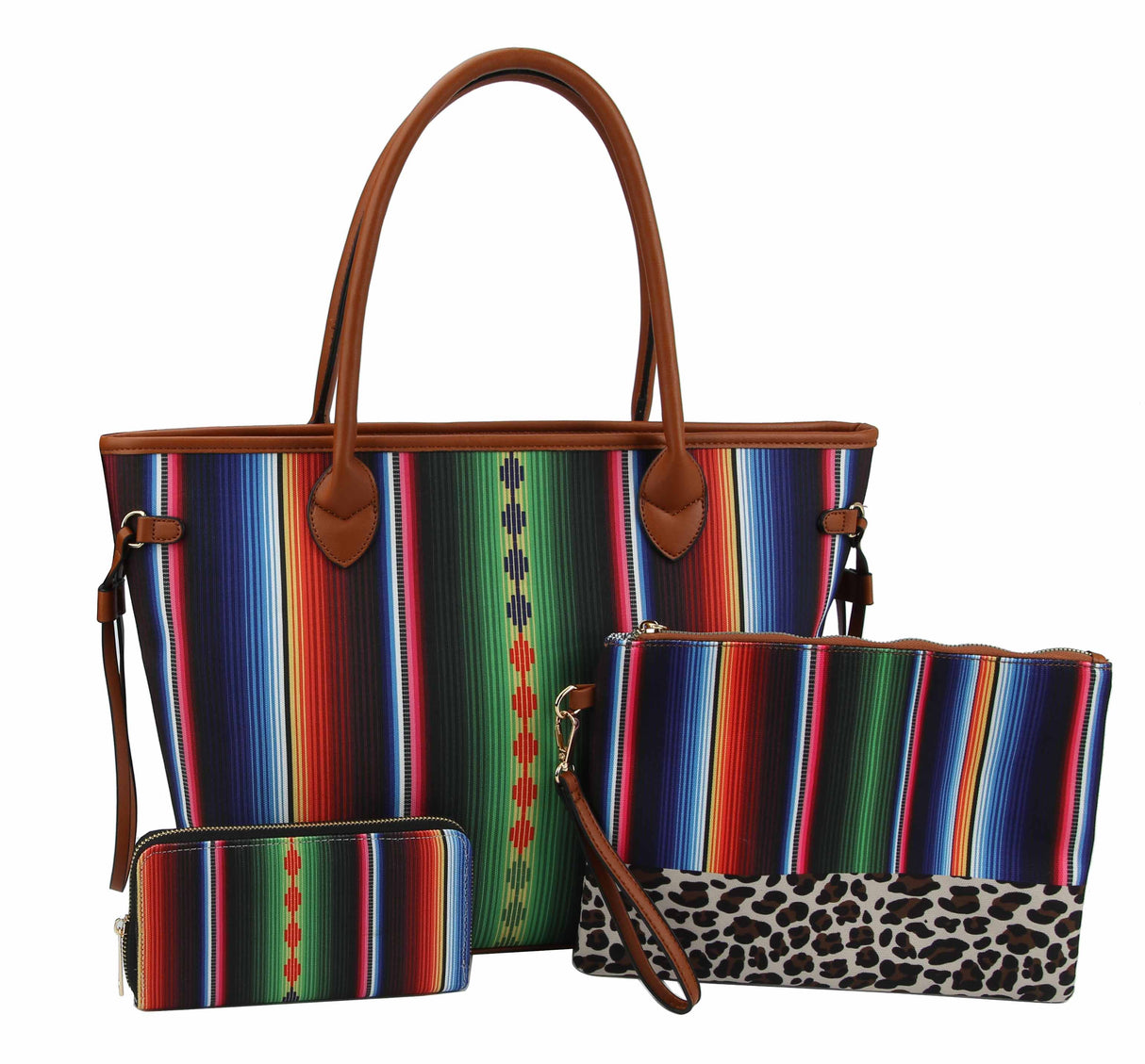 Aztec Printed Canvas 3-in-1 Shopper by hfstylish