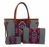 Aztec Printed Canvas 3-in-1 Shopper by hfstylish