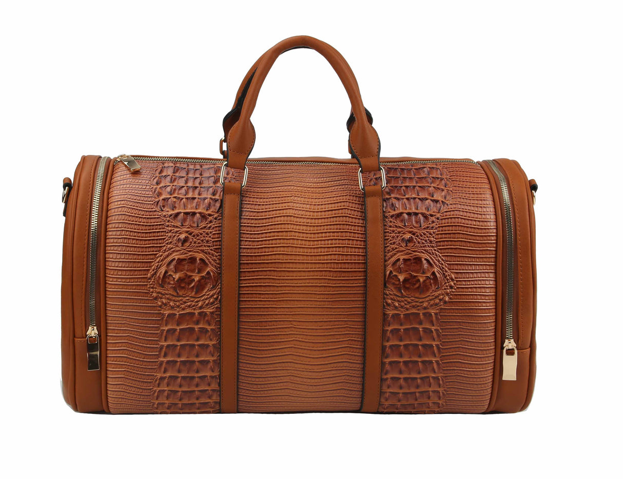 Alligator Embossed Large Satchel Handbag by hfstylish