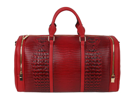 Alligator Embossed Large Satchel Handbag by hfstylish