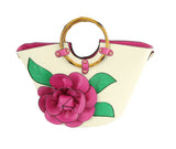 Women Flower Satchel Evening Purse Handbag by hfstylish