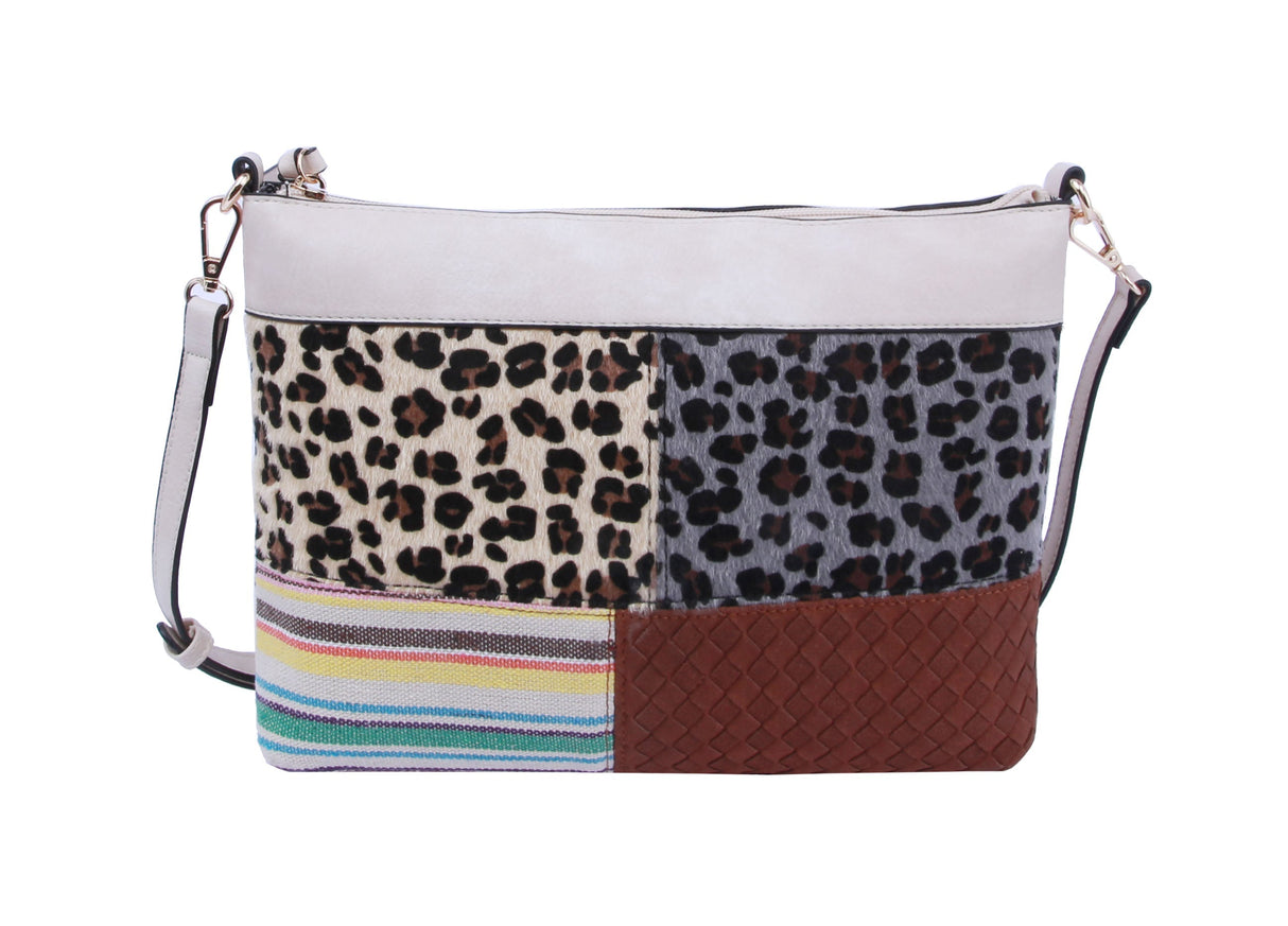 Cow Leo Printed Crossbody Shoulder Handbag by hfstylish