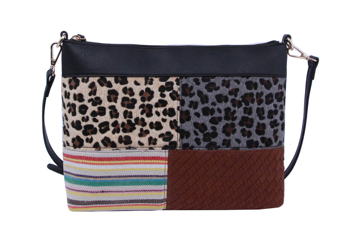 Cow Leo Printed Crossbody Shoulder Handbag by hfstylish