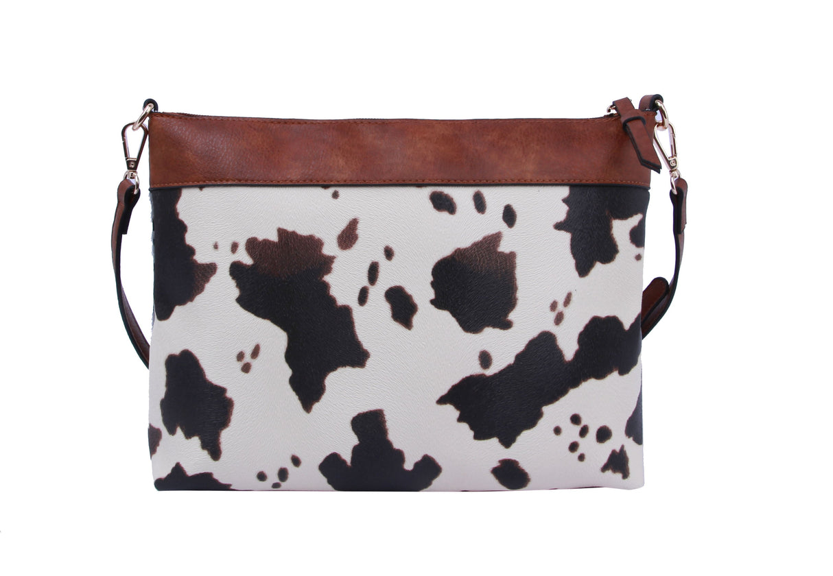 Cow Leo Printed Crossbody Shoulder Handbag by hfstylish