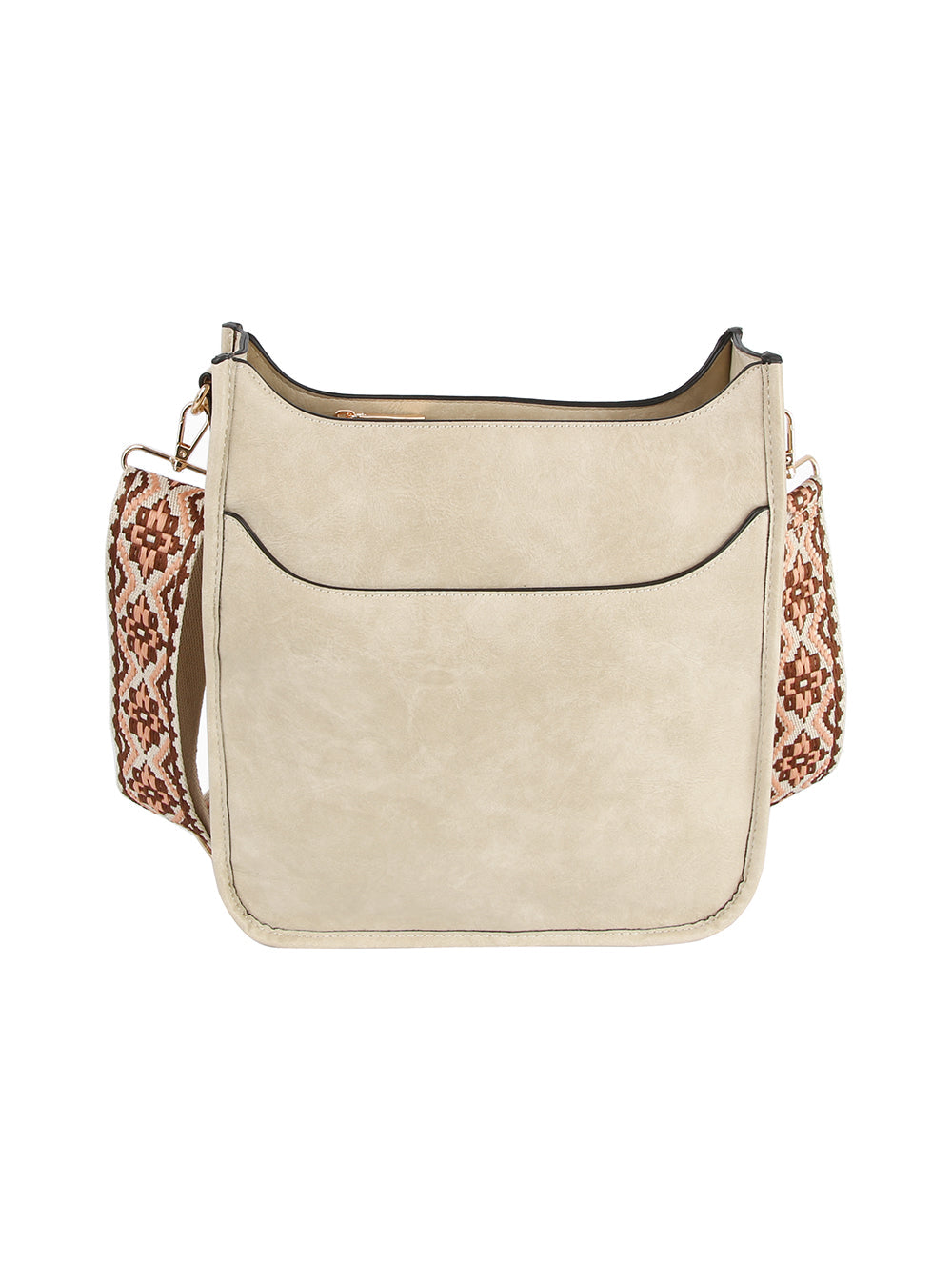 Front Pocket Stylized Strap Shoulder Bag by hfstylish