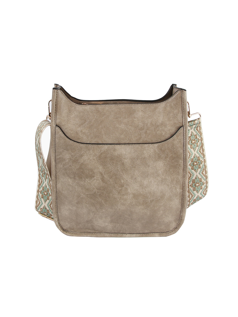 Front Pocket Stylized Strap Shoulder Bag by hfstylish