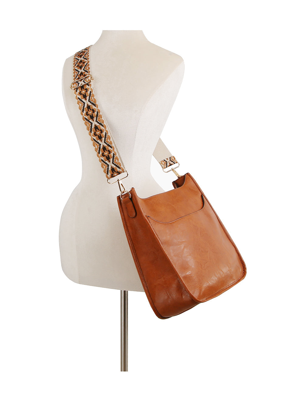 Front Pocket Stylized Strap Shoulder Bag by hfstylish