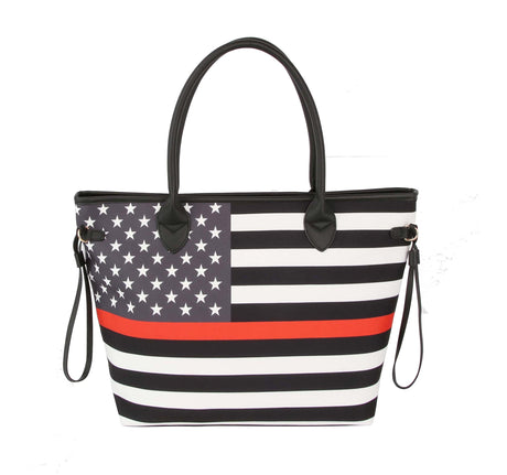 USA Tote Shoulder Handbag Flag Top Handle by hfstylish