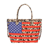 USA Tote Shoulder Handbag Flag Top Handle by hfstylish