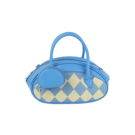 Argyle top handle oval petite handbag by Handbag Factory