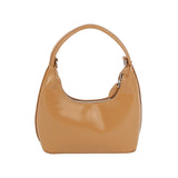 Shiny leather hobo with crossbody strap by Handbag Factory