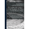 Mammal Catalogue of Richard Archbold September 22, 1930 to March 8, 1934