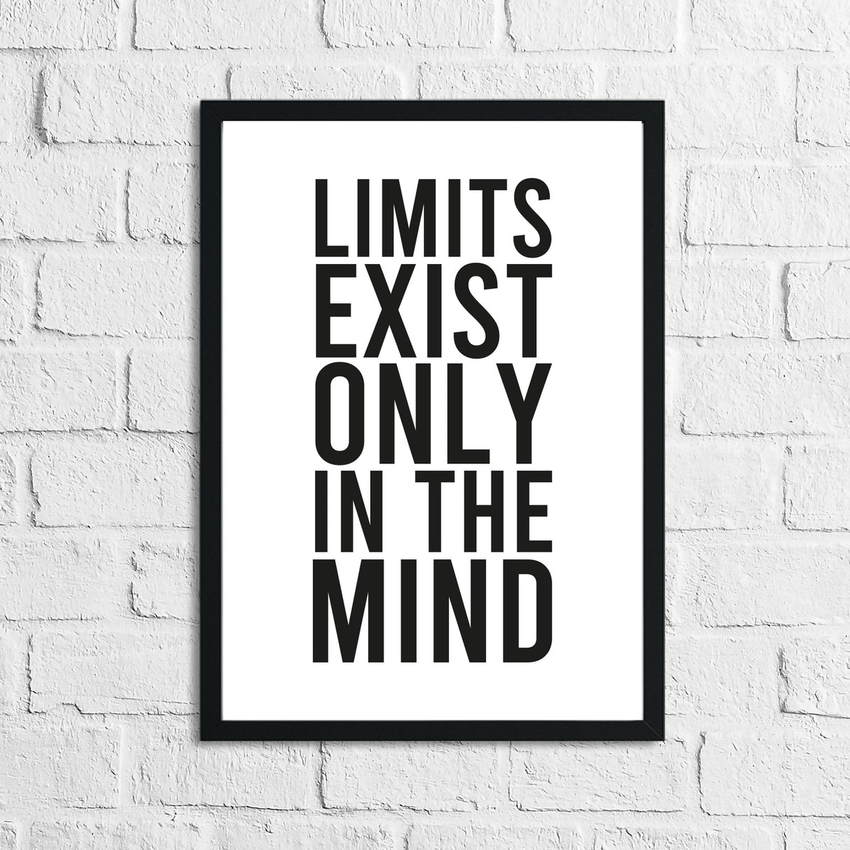 Limits Only Exist In The Mind Inspirational Wall Decor Quote Print by WinsterCreations™ Official Store