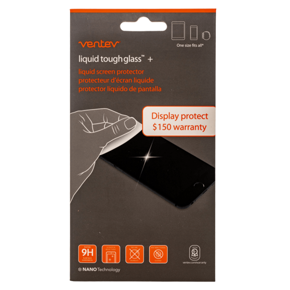 Ventev liquid toughglass plus Screen Protection $150 Clear by Ventev