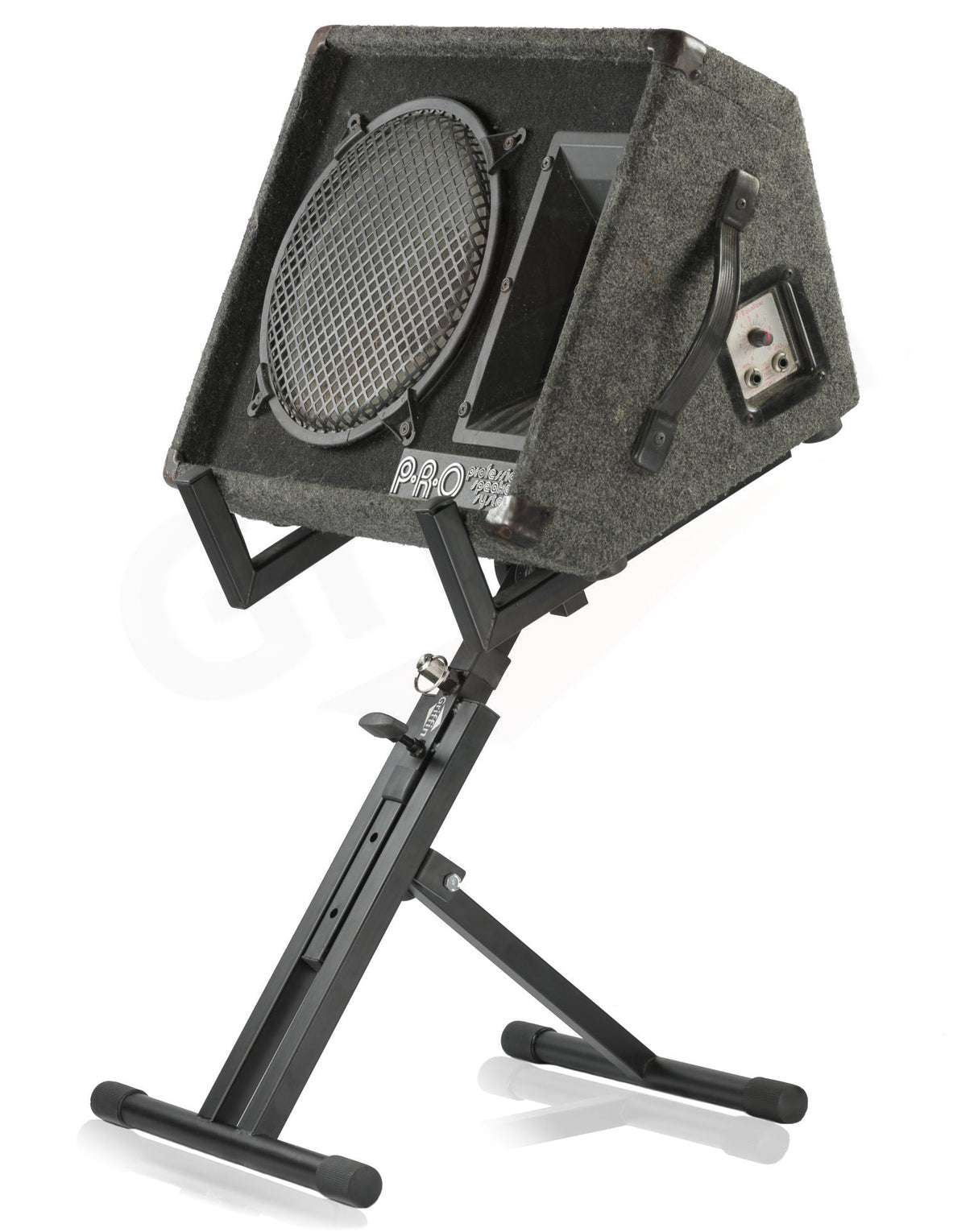 Guitar Combo Amplifier Stand by GRIFFIN - PA Speaker Karaoke Monitor Holder - Low Profile Pro-Audio Amp Tilt Back Mount Stand for Speaker Cabinet by GeekStands.com