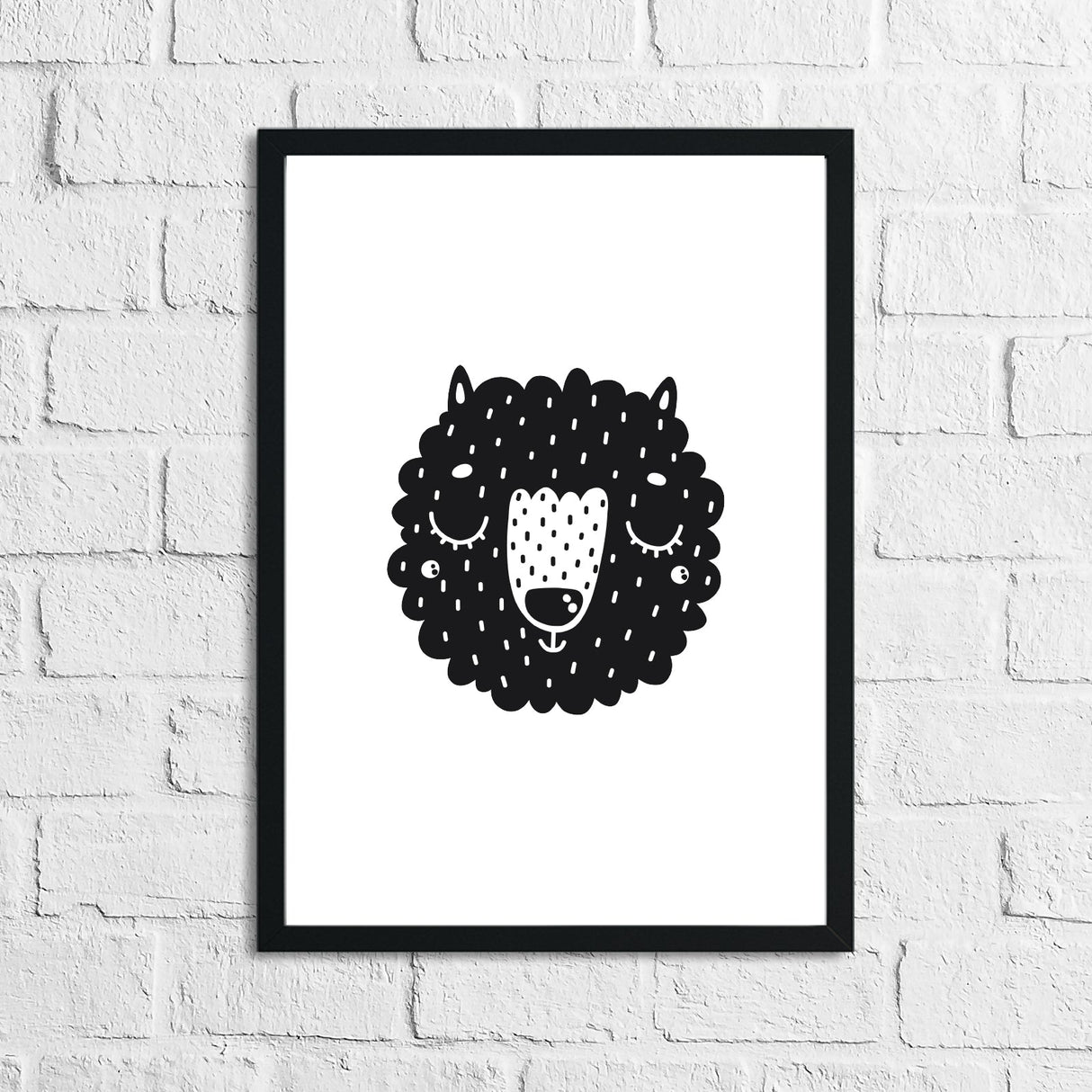 Scandinavian Llama Children's Nursery Room Wall Decor Print by WinsterCreations™ Official Store