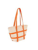 Woven Straw and Faux Leather Beach Tote by hfstylish