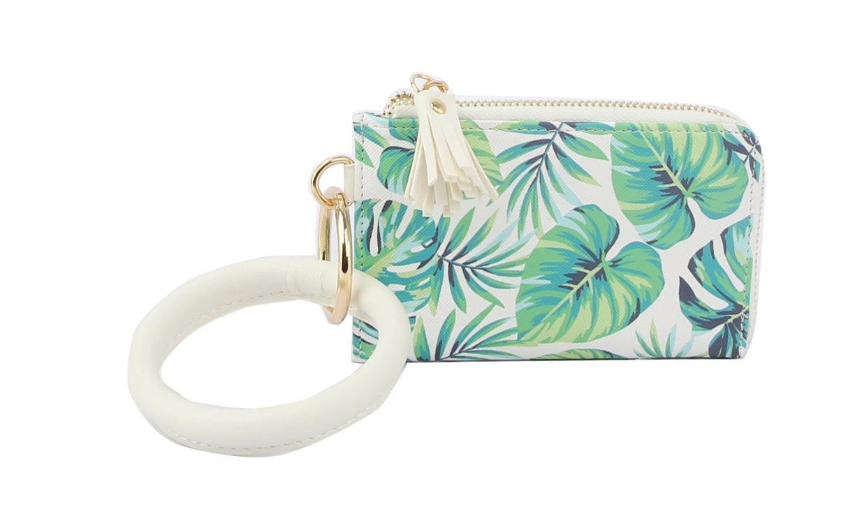 TOP ZIP LEAVES WRISTLET Fahion Wallet by hfstylish