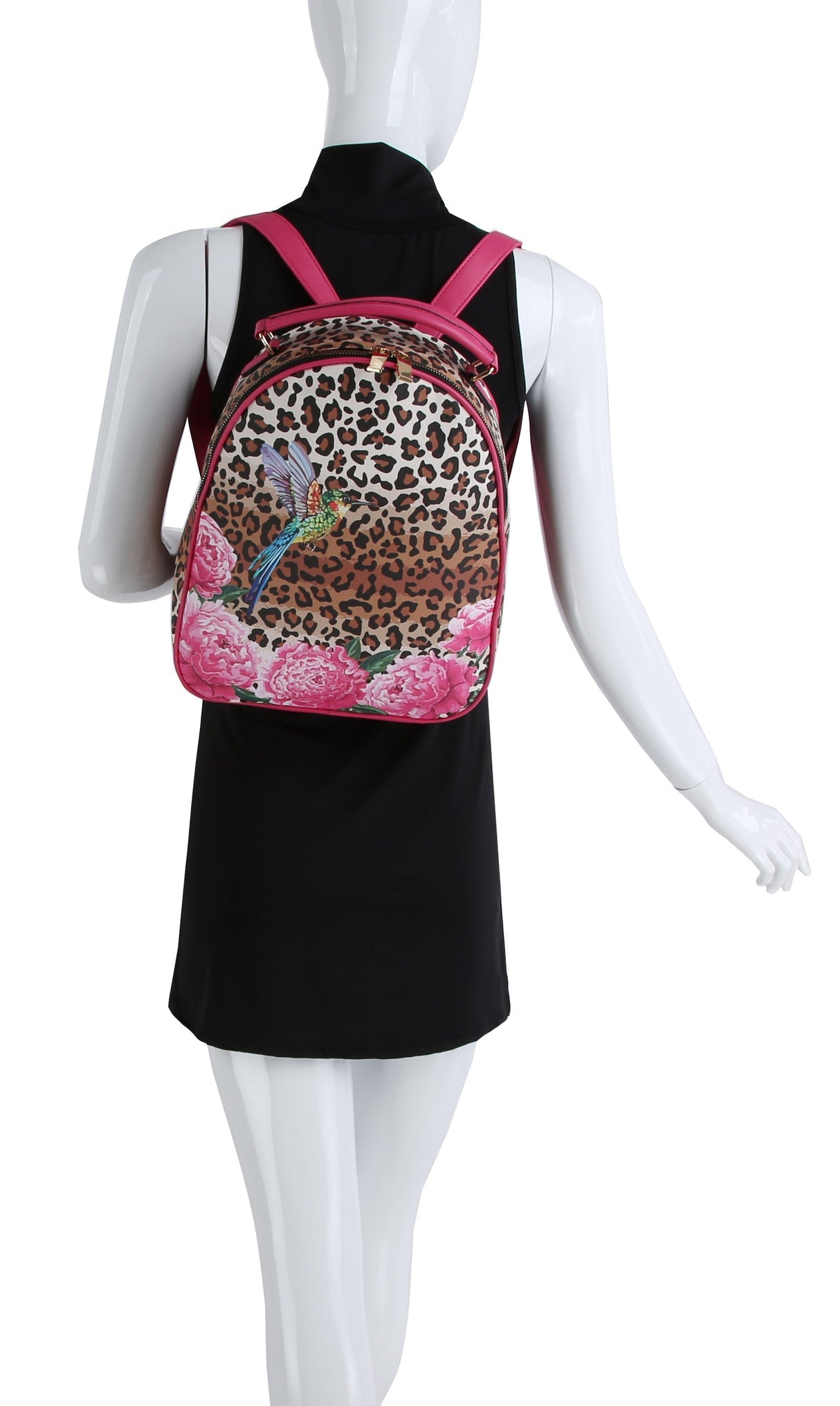 Leo Print Backpack for Women Casual Daypack by hfstylish