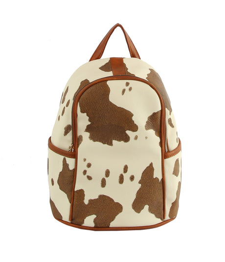 Cow Leo Print Women Backpack Daypack Purse by hfstylish