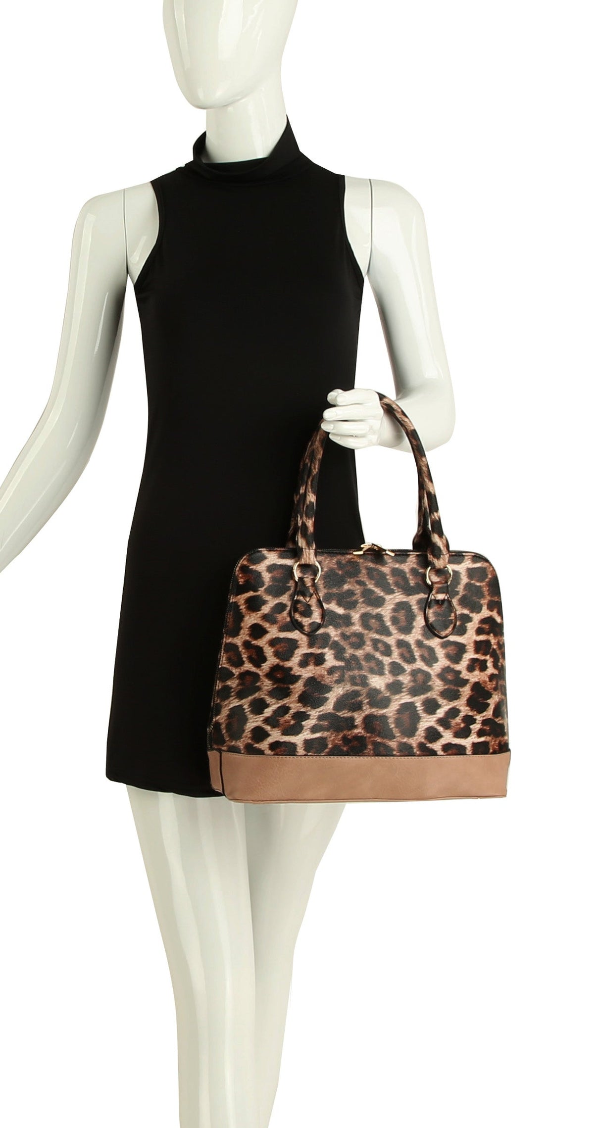 Cow Leo Print Women Satchel Top Handle Bag by hfstylish