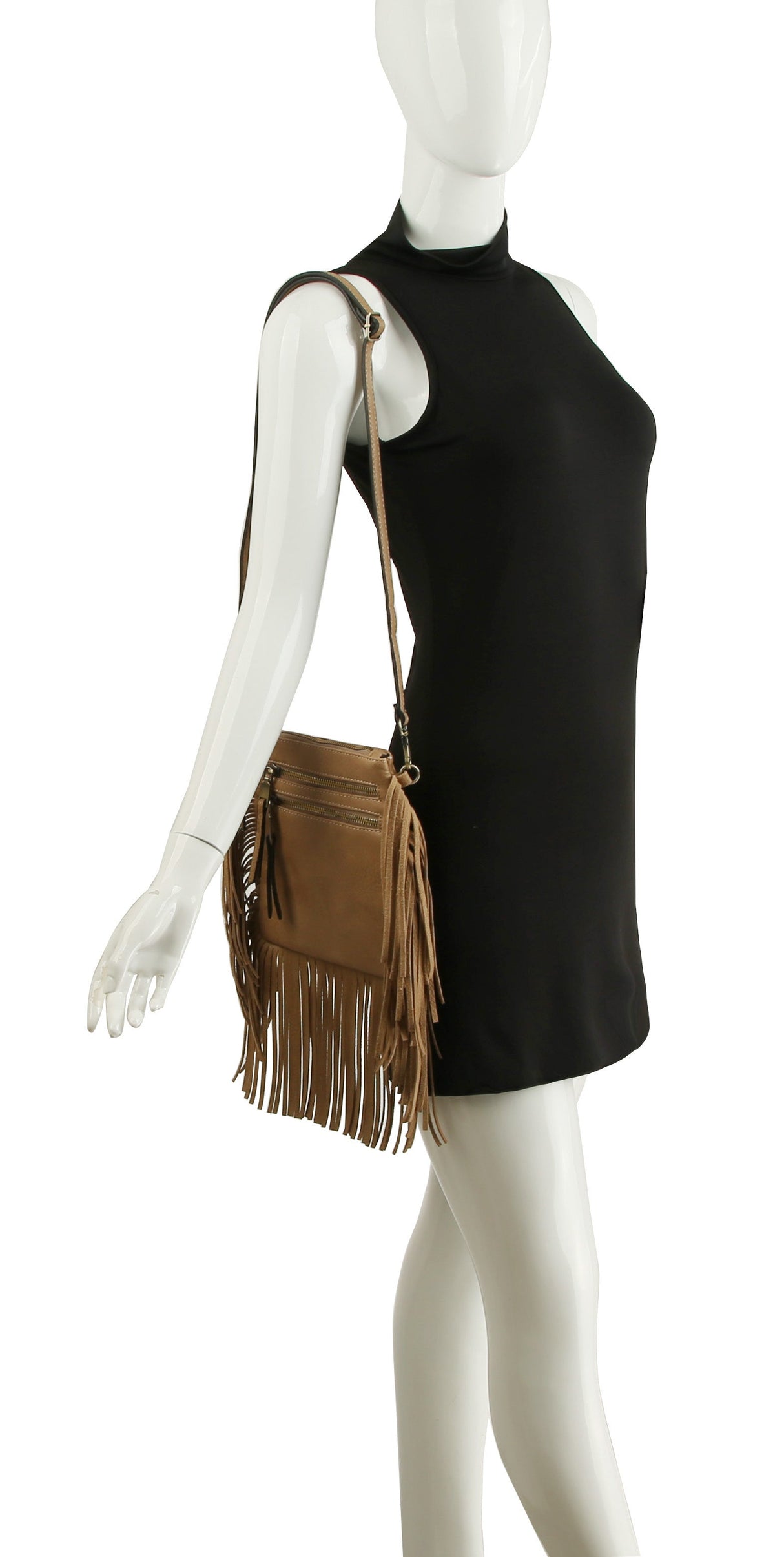 Fringe Tassel Crossbody Handbag Purse by hfstylish