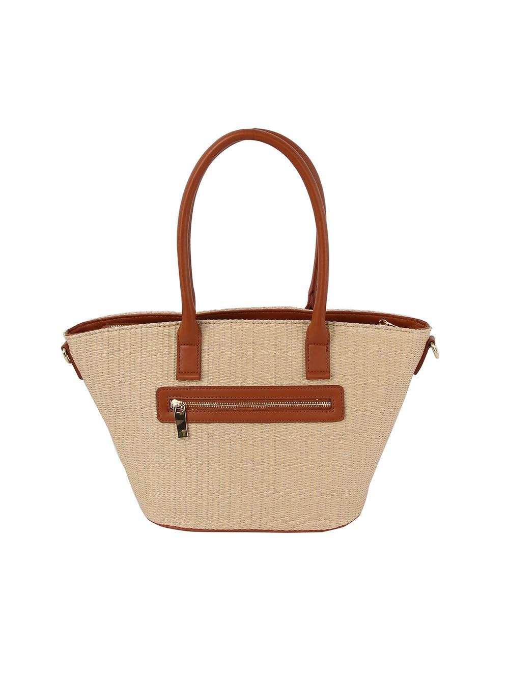 Straw vacation tote bag with leather detail by hfstylish