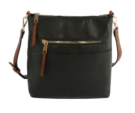 Classic Front Pocket Crossbody Sling by hfstylish