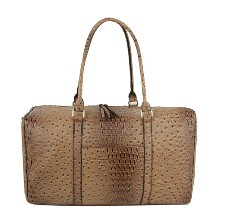 Ostrich Croc Duffle Bag by hfstylish