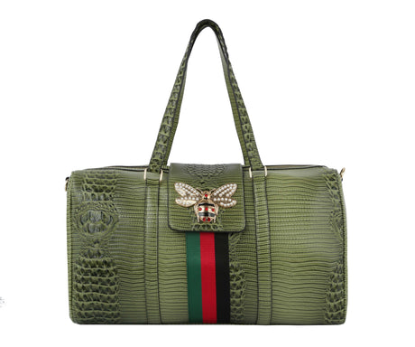 Women Crocodile Loe Travel Duffel Luggage by hfstylish