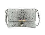 Small Mini Crossbody Mini Croc Shoulder Bag Clutch by hfstylish