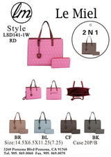 HF  Signature Print Hand Tote Set by hfstylish