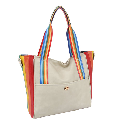 RAINBOW TOTE HANDBAG by hfstylish