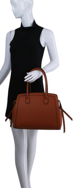 2 TONED SATCHEL WITH MATCHING WALLET by hfstylish