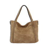 Soft Leather Tote Crossbody Hobo Bag by hfstylish