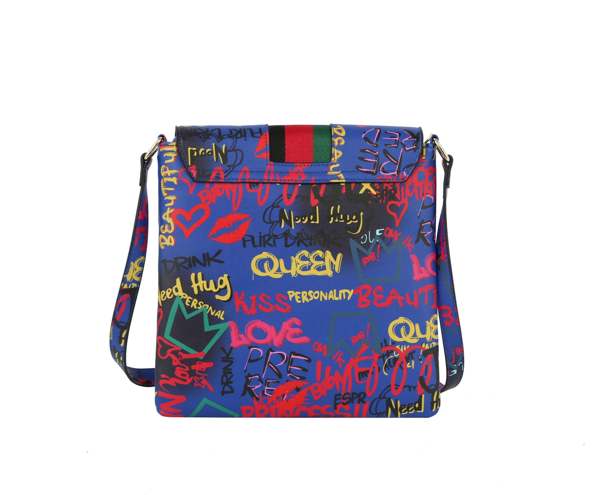 Fashion Graffiti Bee stripe Crossbody Messenger bag by hfstylish