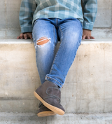 Suede McAlister Booties in Grey by childrenchic